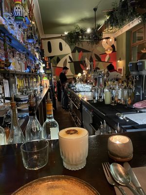 Vegan pisco sour  at Maa' deyo in Hamburg