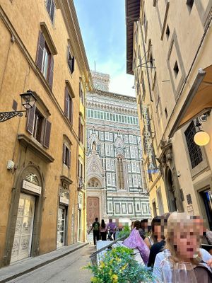 View of duomo  at Buca Niccolini in Florence