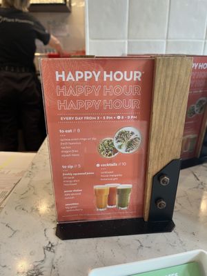 Happy hour  at Fresh Kitchen + Juice Bar in Oakville