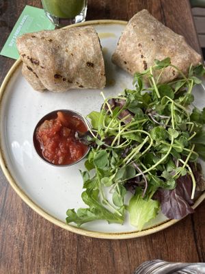 Tex mex burrito (brunch)  at Fresh Kitchen + Juice Bar in Oakville