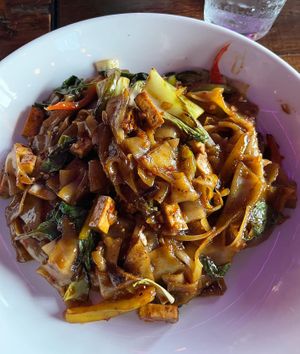 Drunken man noodles (w/o eggs) at Teak in Red Bank