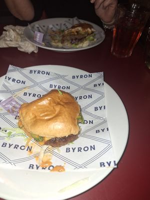 Hot veggie burgers at Byron in York