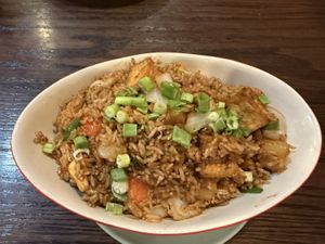 Pineapple Fried Rice (had lots of pineapple and tofu!)  at Thai Charm in Indianapolis