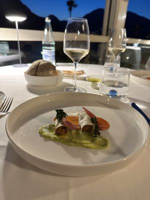 Aubergine rolls  at Ristorante Mistral in Bellagio
