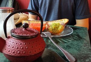 Tea & toast at La Sinsorga - Cultural Space in Bilbao