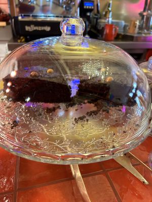 Chocolate cake   at La Sinsorga - Cultural Space in Bilbao