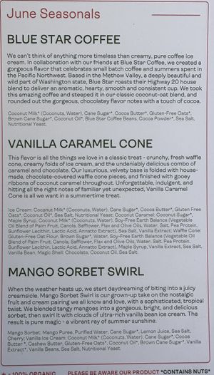 Right side of menu   at Frankie & Jo's in Larkspur