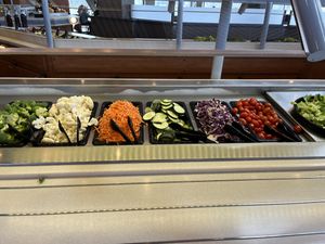 Chickpeas and edamame   at Q. Cumbers in Edina