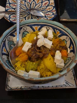 Vegan couscous with tofu at Arte y Sabor in Sevilla
