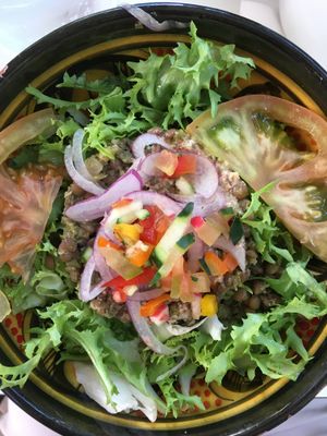 medium lentil salad  at Arte y Sabor in Sevilla