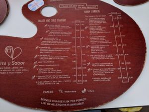 Menu side 2 at Arte y Sabor in Sevilla