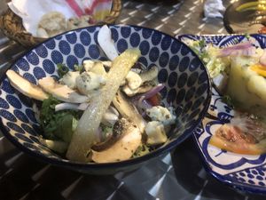 Mushroom salad (tapas) at Arte y Sabor in Sevilla