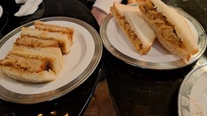 Katsu sandwiches and  tikka masala sandwich at Toriba Coffee in Kyoto