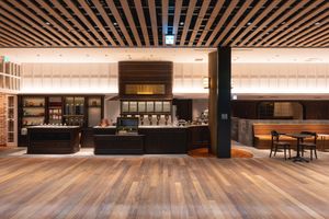 Exterior of the store. There is additional seating available in front of the store. at Toriba Coffee in Tokyo