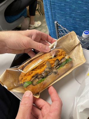 Carrot mushroom roll  at Toriba Coffee in Tokyo