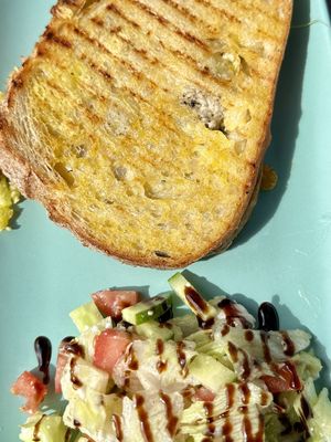 Steak Toastie with garnish    at The Good Grub in Eastbourne