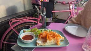 "Smoked salmon" & lovely décor at The Good Grub in Eastbourne