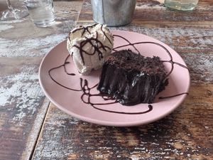 Fudge cake 😋   at The Good Grub in Eastbourne