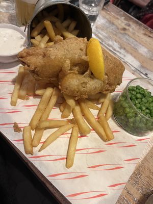 Vegan fish n chips gluten free   at The Good Grub in Eastbourne