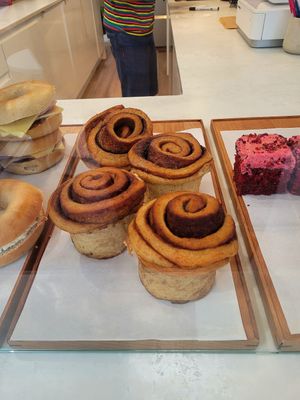 Classic Cinnamon Buns. at Caffeina in Prestatyn