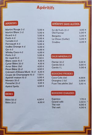 Drinks - vegan at Chez Madar Joon in Huningue