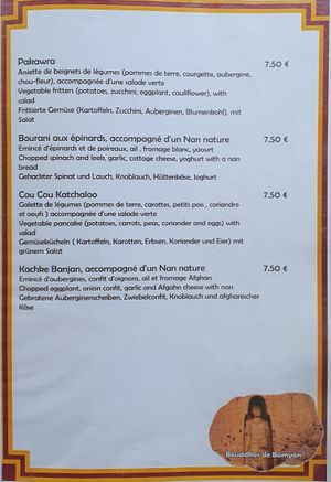 More entrés which can be served vegan upon request. at Chez Madar Joon in Huningue