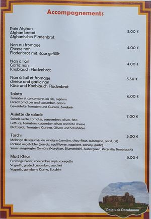 Salad and Torchi at Chez Madar Joon in Huningue