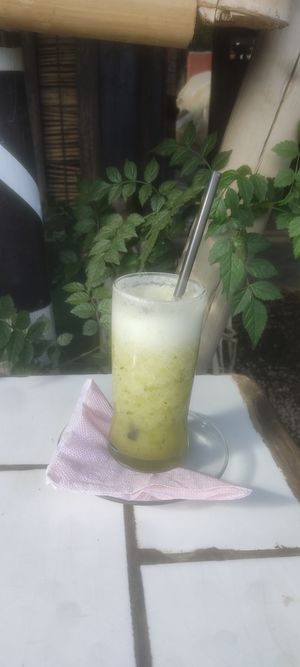 Cucumber with pineapple and ginger juice at Signature Bistro & Cottages in Naivasha