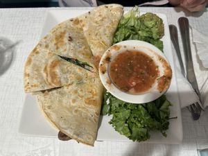 Vegan quesadilla   at Anna's House in Milford