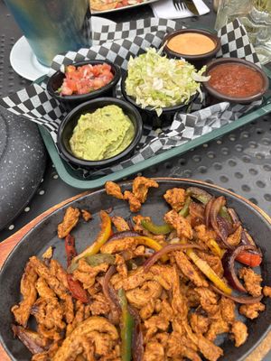 Fajitas vegan chicken   at Amigos in Hamilton