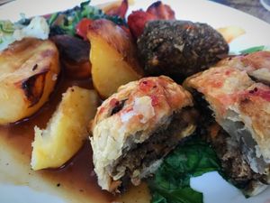 Mushroom Wellington roast   at The Royal Oak  in Lingfield