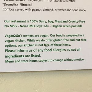 menu board detail at Health Bistro in Gainesville