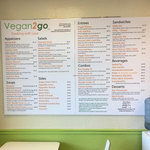 menu board at Health Bistro in Gainesville