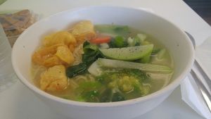 wonton soup at Health Bistro in Gainesville
