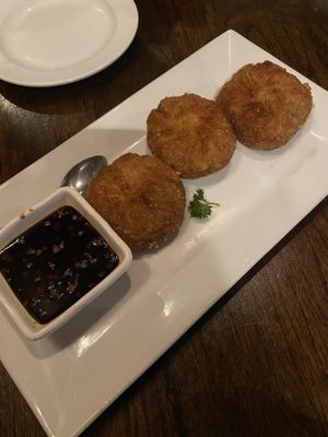 Fried vegetable dumplings   at Thai Basil in Collingswood