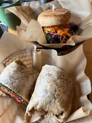 Tempeh BLT wrap at Heirloom Food Company in Danielson