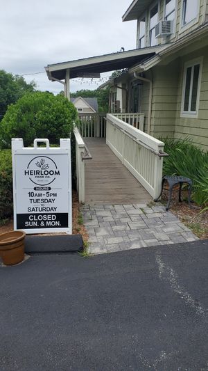entrance at Heirloom Food Company in Danielson