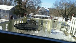 outdoor seating at Heirloom Food Company in Danielson