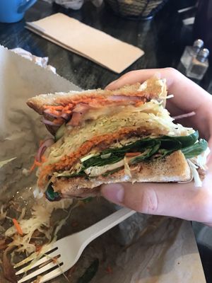  veggie reuben!! yum! at Heirloom Food Company in Danielson