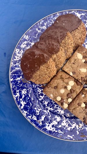 Gluten Free Options - Date Caramel Macaroons + Peanut Butter Blondies  at Mort & Betty's - Pop Up in Los Angeles