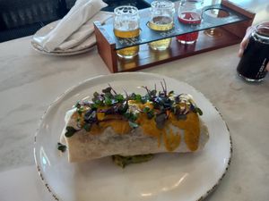 De Verdura vegan burrito at Loco Boys Brewing Company in Traverse City