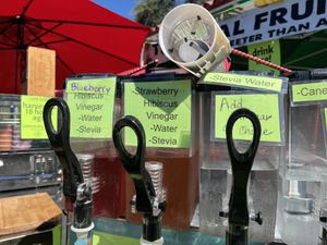 Vegan Fruit Vinegar Drinks  at Delray Green Market in Delray Beach