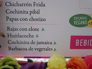 🌱Vegan options for guisos at Frida Chilaquiles Cumbres in Monterrey