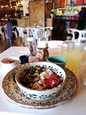 Vegan Chilaquil 💚🔥💜 at Frida Chilaquiles Cumbres in Monterrey