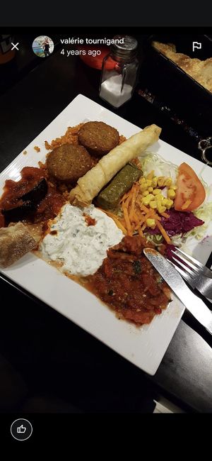 The vegetarian plate at Restaurant Le Bodrum in Marseille