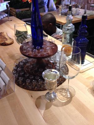 Sample trays for juice cocktails at Goshen - Food Booth in Washington