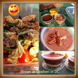 pizza
pecan praline pudding
chocolate pudding
sweet potato pie pudding

all delicious! at Goshen - Food Booth in Washington