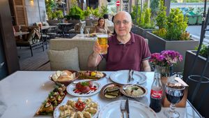 A true feast of hot and cold appetisers at Mayrig Yerevan in Yerevan