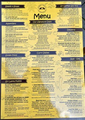 Menu  at Curry Souls in Belgrade