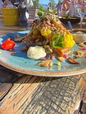 Blumenkohl sooo leckLeck  at Restaurant Moosalp in Toerbel